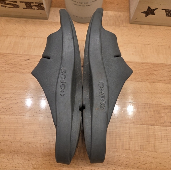 OOFOS OOahh Recovery Slide Sandal Gray Graphite Womens Size 11 - Picture 5 of 8